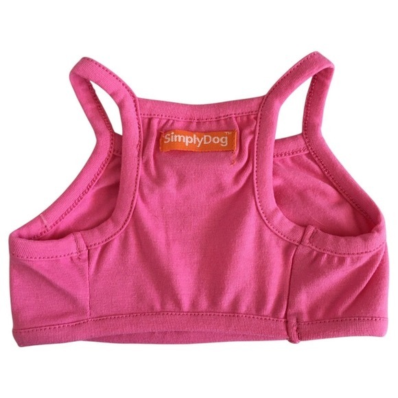 NEW SimplyDog Pet Outfit 2-Piece Camo Skirt & Peace Sign Top Pink Green Size S - Picture 3 of 13